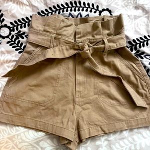 Tie waist shorts
